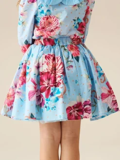 Shorts En Rokken*Angel & Rocket Darcy Print Bow Waist Skirt