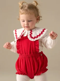 Rompertjes En Tuinbroeken|Angel & Rocket Dolly Red Romper And White Rompersuit