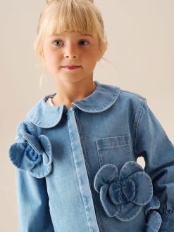 Overhemden En Blouses|Angel & Rocket Eden 3D Flower Denim Shirt
