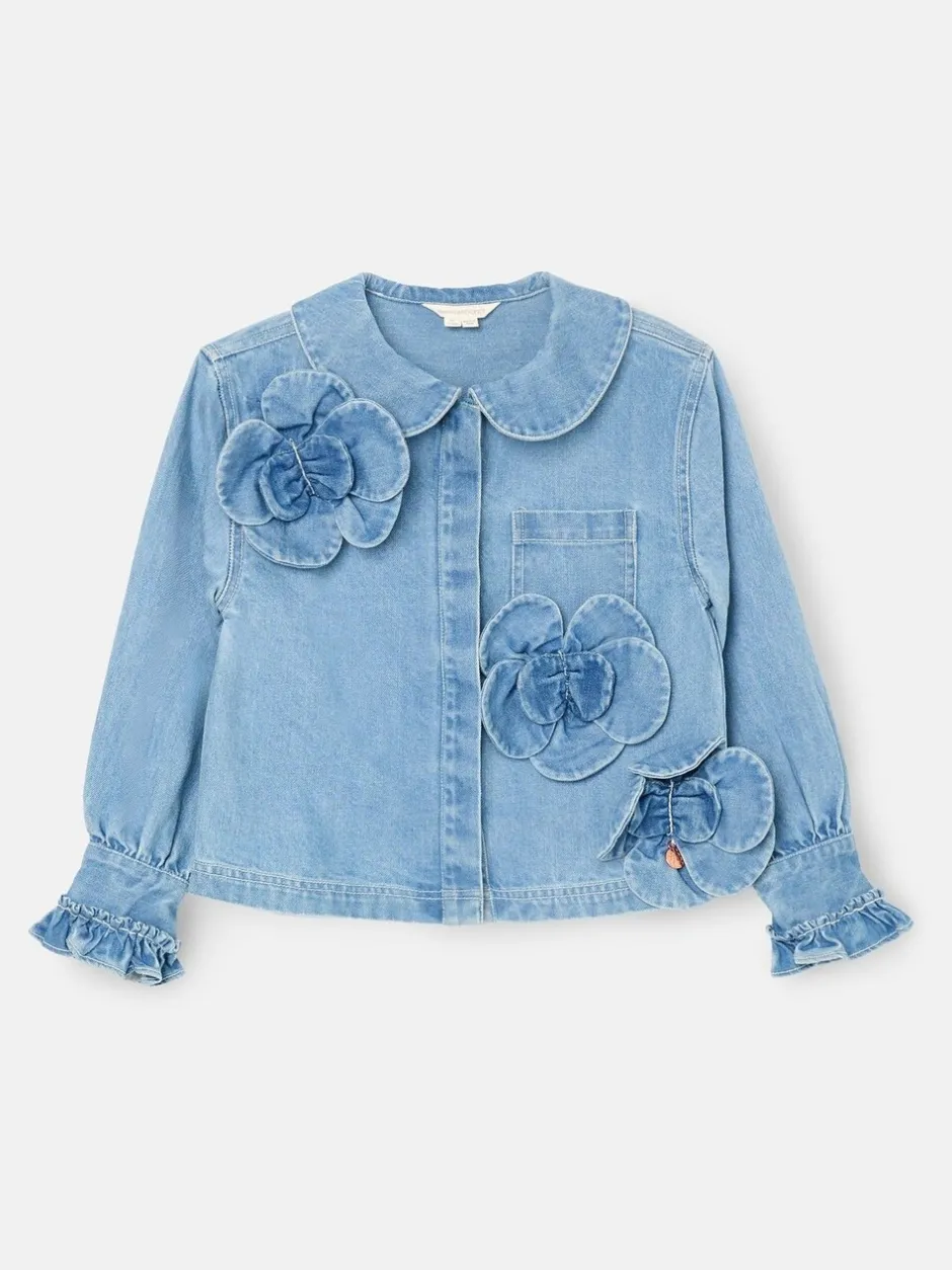 Overhemden En Blouses|Angel & Rocket Eden 3D Flower Denim Shirt