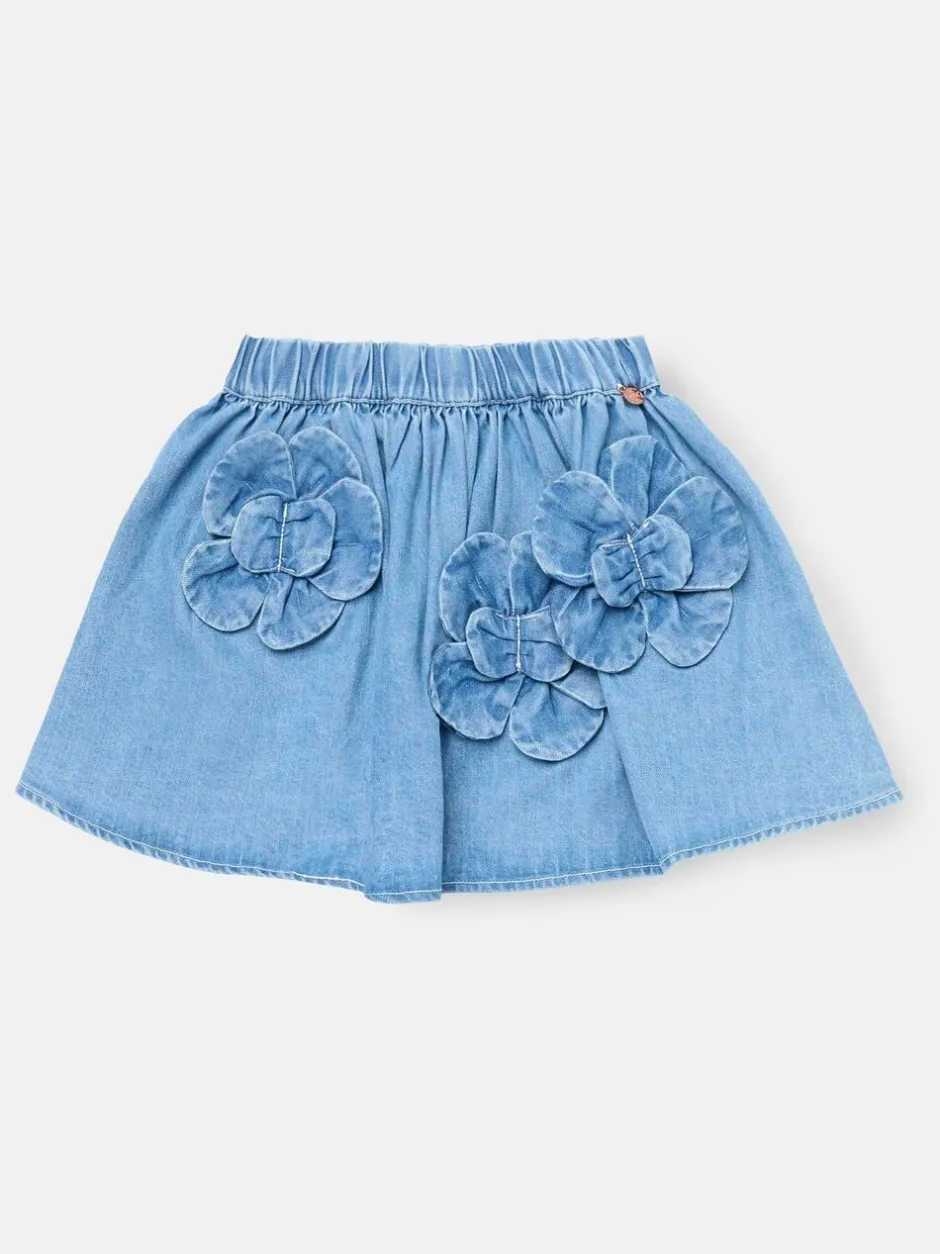Shorts En Rokken|Angel & Rocket Eden 3D Flower Denim Skirt