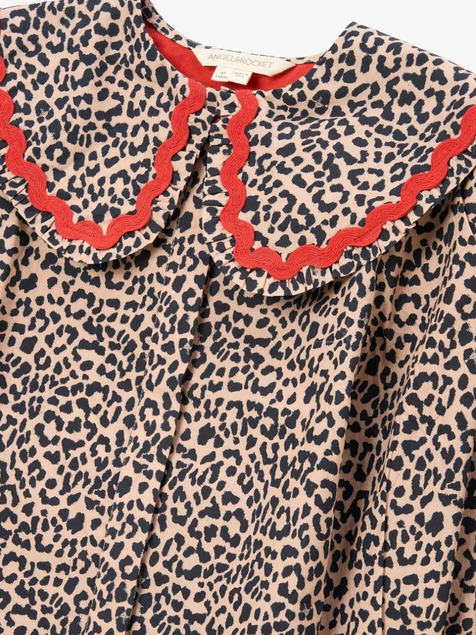 Overhemden En Blouses*Angel & Rocket Elle Leopard Print Frill Collar Blouse