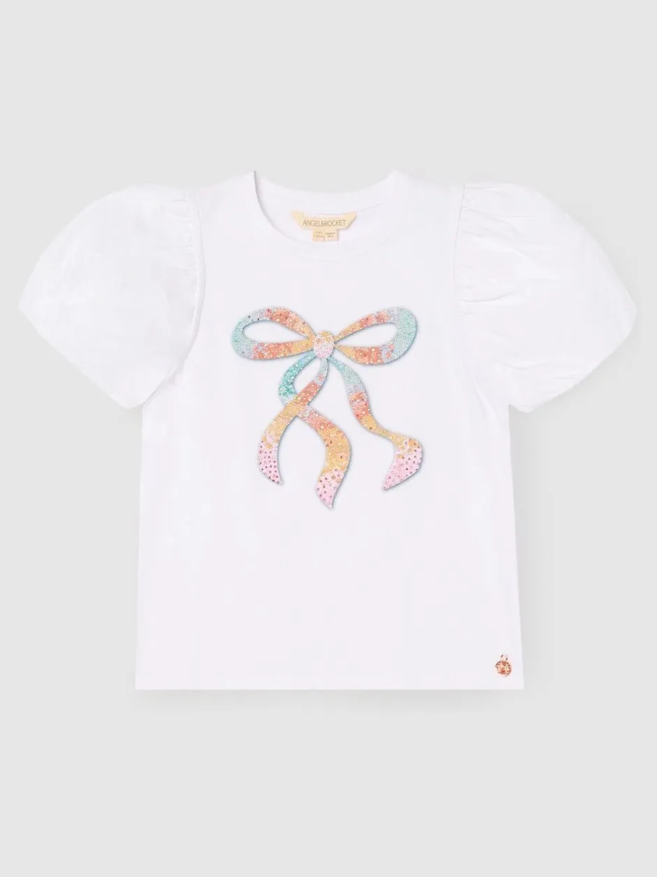 Overhemden En Blouses*Angel & Rocket Elodie Sequin Bow Puff Sleeve Blouse