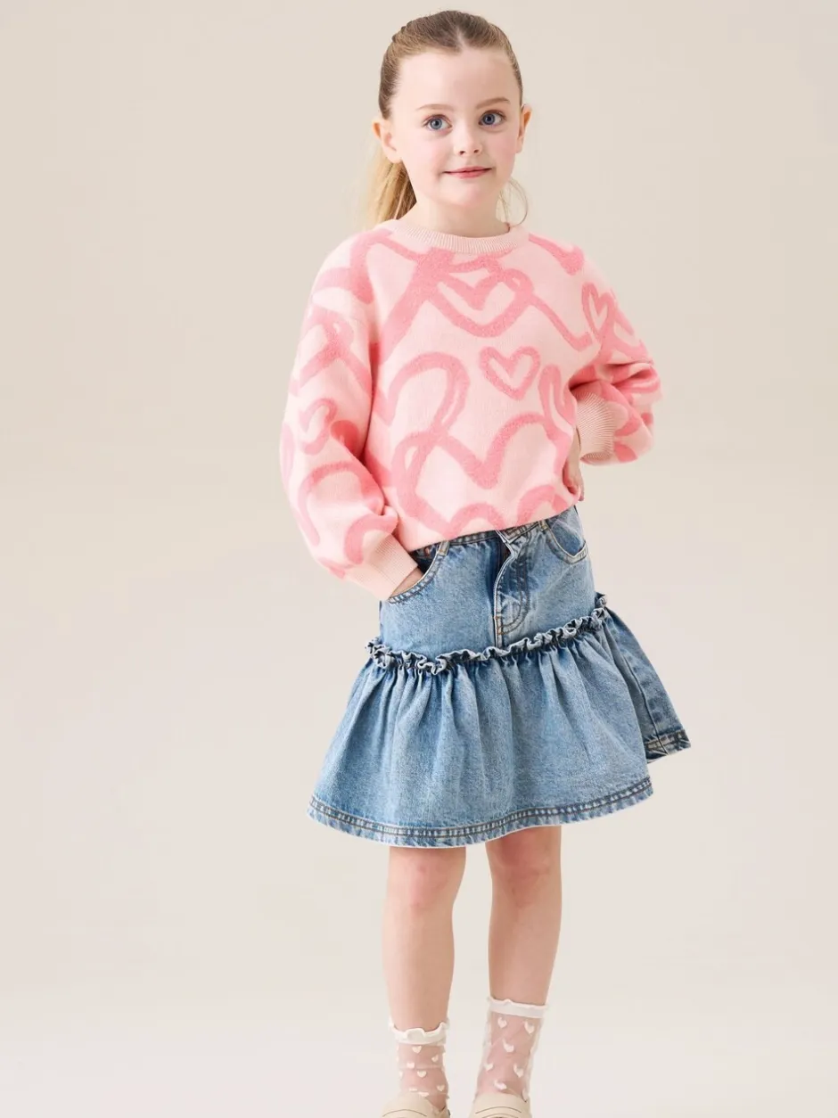 Gebreide Kleding*Angel & Rocket Harlow Heart Jumper