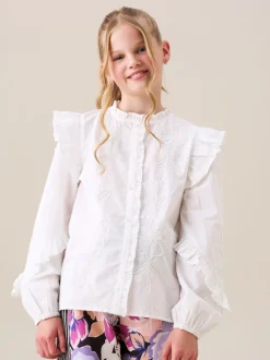 Overhemden En Blouses|Angel & Rocket Lacey Embroidered Frill Sleeve Blouse
