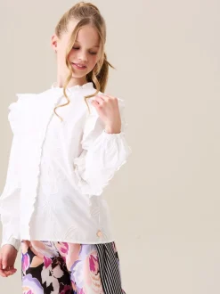 Overhemden En Blouses|Angel & Rocket Lacey Embroidered Frill Sleeve Blouse