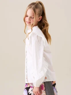 Overhemden En Blouses|Angel & Rocket Lacey Embroidered Frill Sleeve Blouse