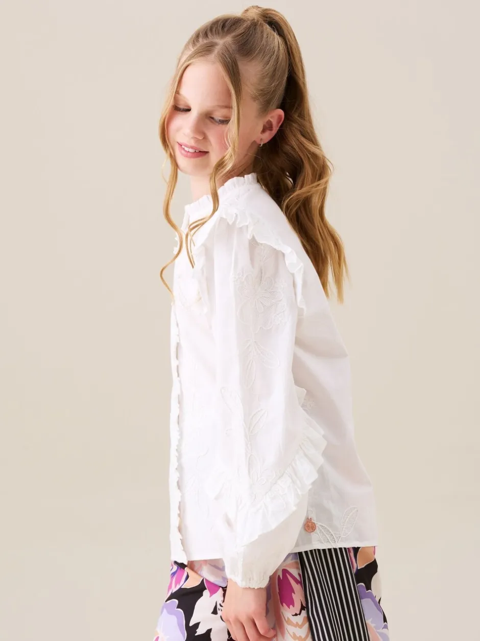 Overhemden En Blouses|Angel & Rocket Lacey Embroidered Frill Sleeve Blouse
