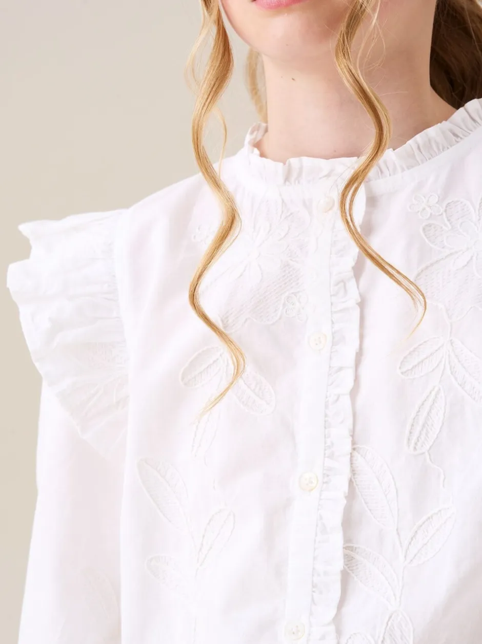 Overhemden En Blouses|Angel & Rocket Lacey Embroidered Frill Sleeve Blouse