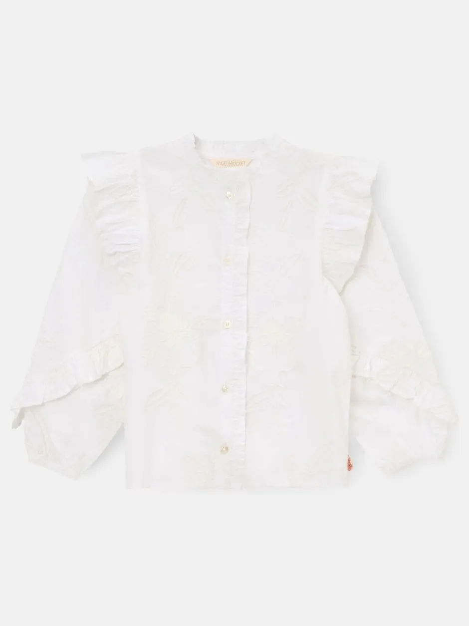 Overhemden En Blouses|Angel & Rocket Lacey Embroidered Frill Sleeve Blouse