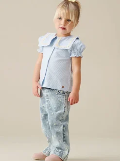Overhemden En Blouses*Angel & Rocket Margo Ric Rac Collar Stripe Blouse