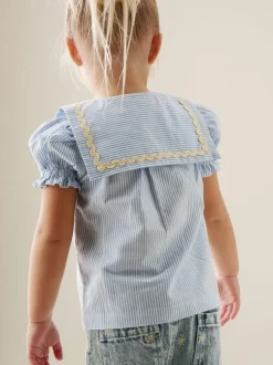 Overhemden En Blouses*Angel & Rocket Margo Ric Rac Collar Stripe Blouse