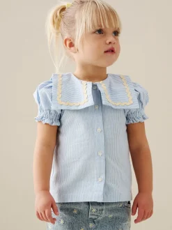 Overhemden En Blouses*Angel & Rocket Margo Ric Rac Collar Stripe Blouse