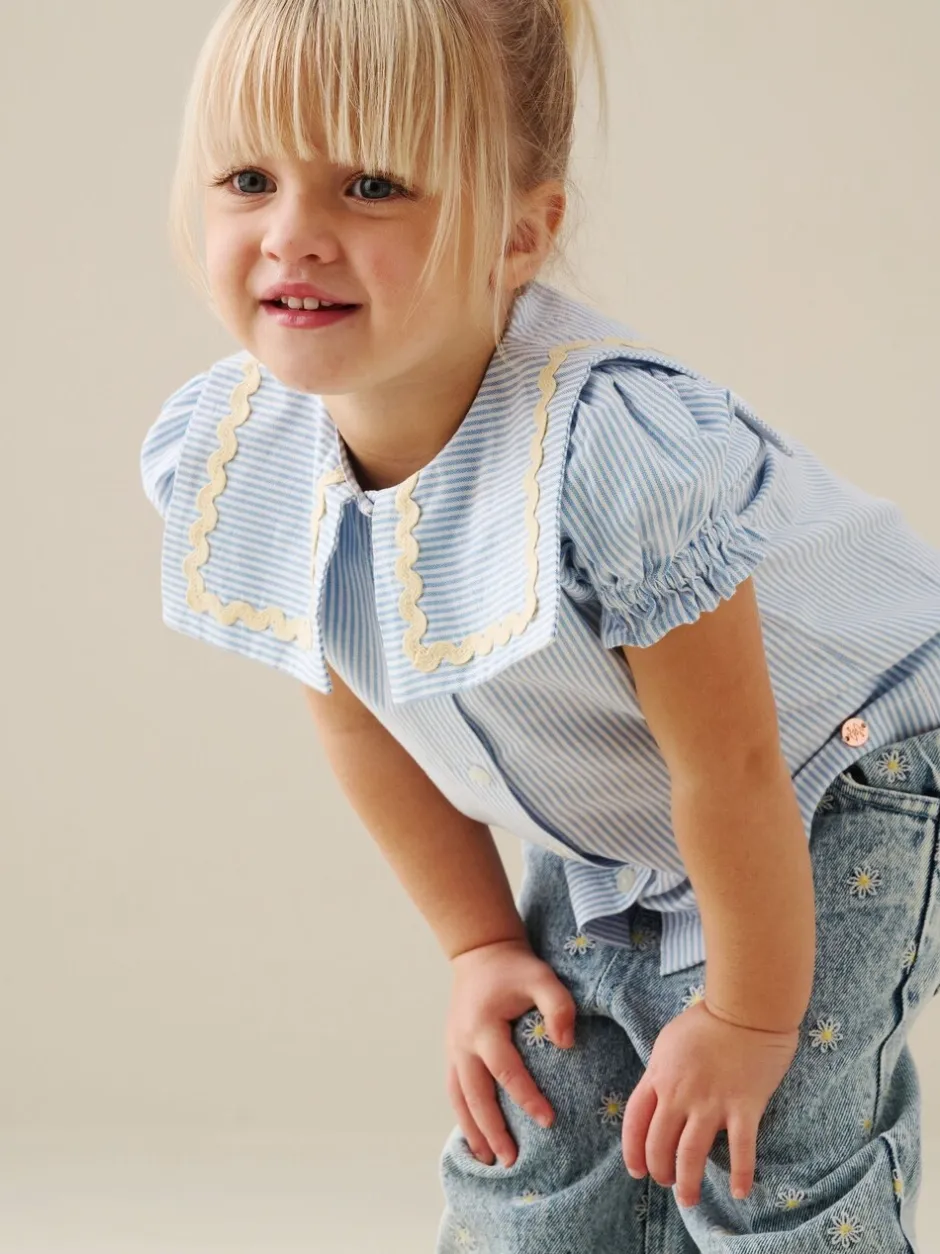 Overhemden En Blouses*Angel & Rocket Margo Ric Rac Collar Stripe Blouse
