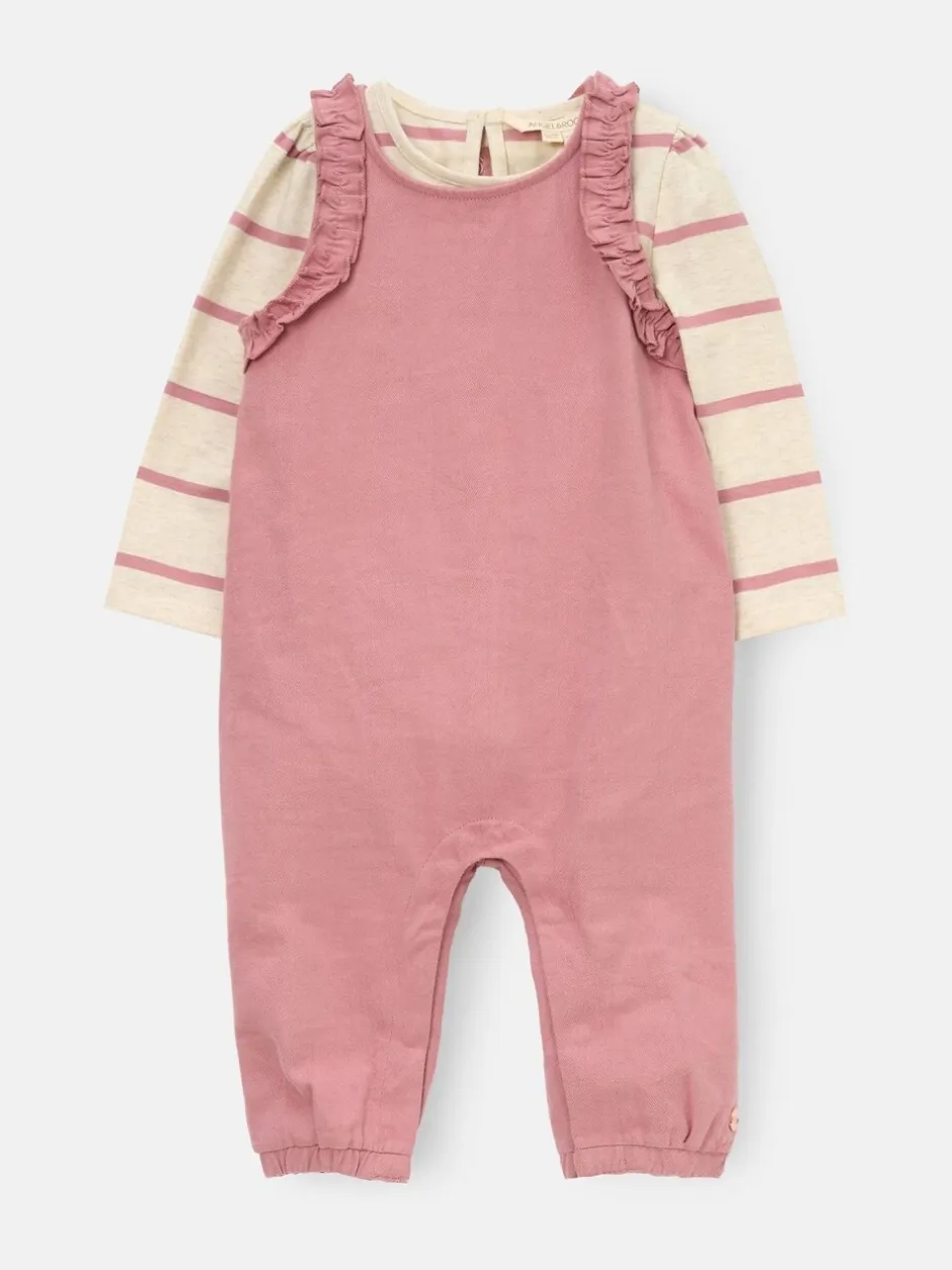 Jumpsuits En Playsuits|Angel & Rocket Mila Frill Shoulder Dungaree And Print Bodysuit