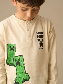 Pyjama's*Angel & Rocket Minecraft Henley Pyjamas