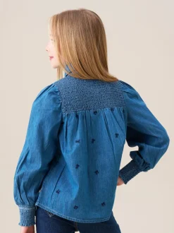 Overhemden En Blouses*Angel & Rocket Myla Embroidered Denim Shirt