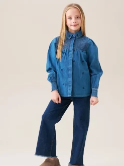 Overhemden En Blouses*Angel & Rocket Myla Embroidered Denim Shirt