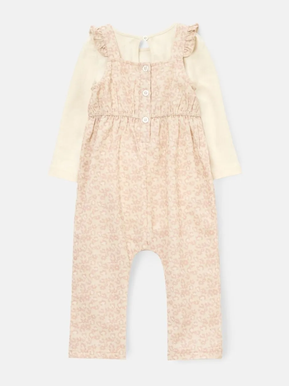 Jumpsuits En Playsuits|Angel & Rocket Nellie Animal Print Cord Dungaree & Bodysuit