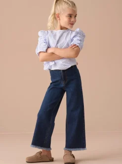Jeans|Angel & Rocket Paloma blauwe Cropped Jeans met hartzak