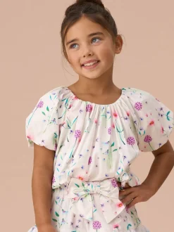 Overhemden En Blouses*Angel & Rocket Perla Puff Ball 100% katoenen blouse