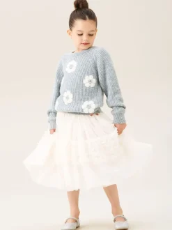 Gebreide Kleding|Angel & Rocket Rumi Embellished Flower Jumper
