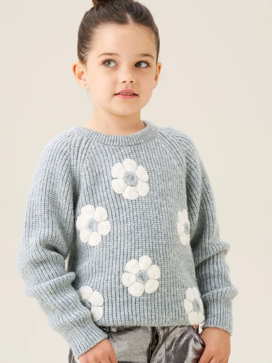 Gebreide Kleding|Angel & Rocket Rumi Embellished Flower Jumper