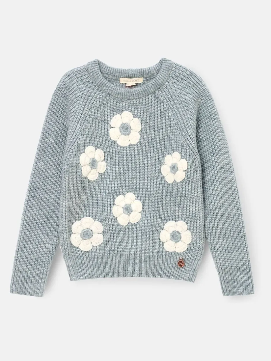 Gebreide Kleding|Angel & Rocket Rumi Embellished Flower Jumper