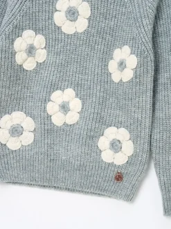 Gebreide Kleding|Angel & Rocket Rumi Embellished Flower Jumper