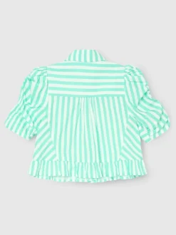 Overhemden En Blouses|Angel & Rocket Sammie Stripe Ruffle Hem Shirt
