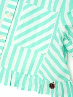 Overhemden En Blouses|Angel & Rocket Sammie Stripe Ruffle Hem Shirt