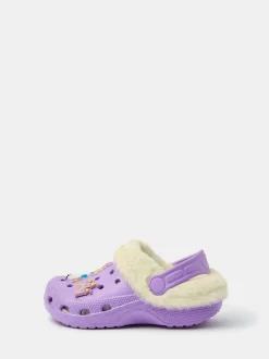 Pantoffels|Angels By Accessorize Girls Charm Faux Fur Lined Clogs