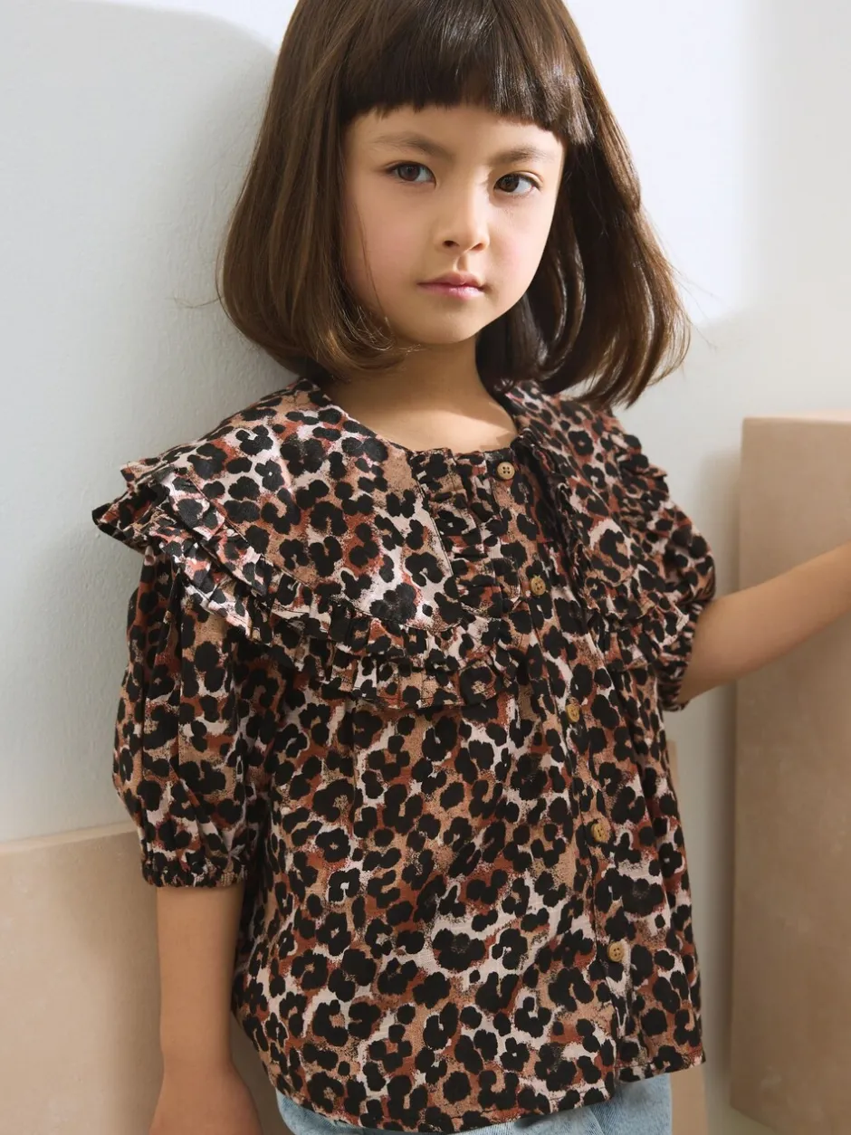 Overhemden En Blouses|Next Animal - 100% katoenen blouse met printkraag (3-16jr)