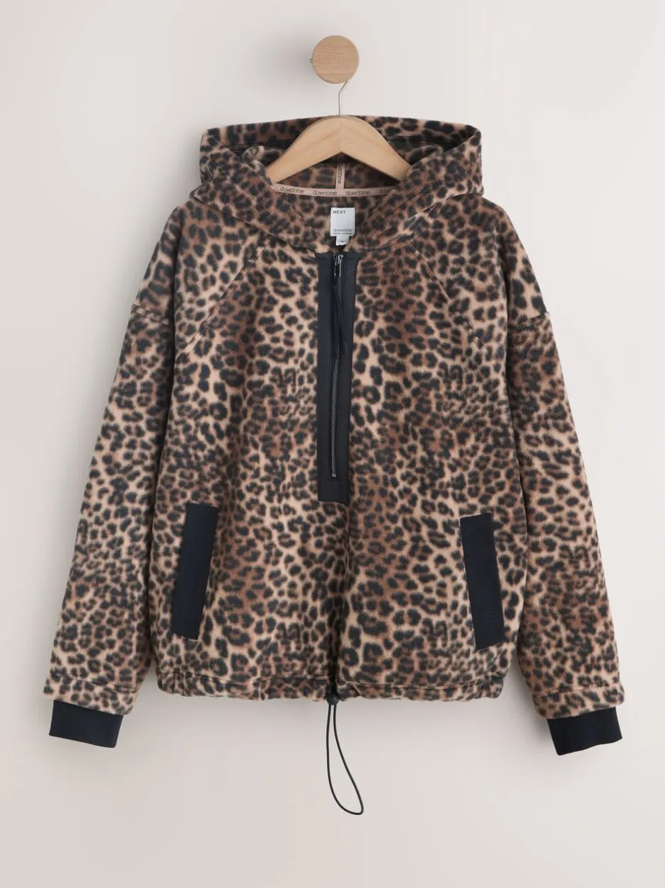 Hoody's En Sweatshirts|Next - Fleece met korte rits en borgvoering Animal