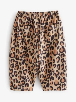 Broeken En Leggings*Next Animal luipaardprint - Broek met structuur en wijde kortere pijpen (3mnd -7jr)