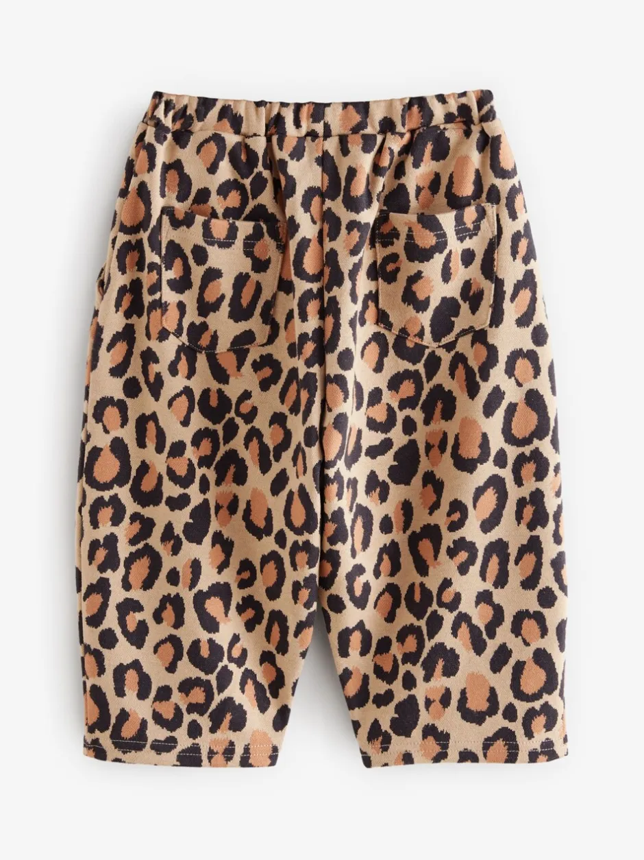 Broeken En Leggings*Next Animal luipaardprint - Broek met structuur en wijde kortere pijpen (3mnd -7jr)