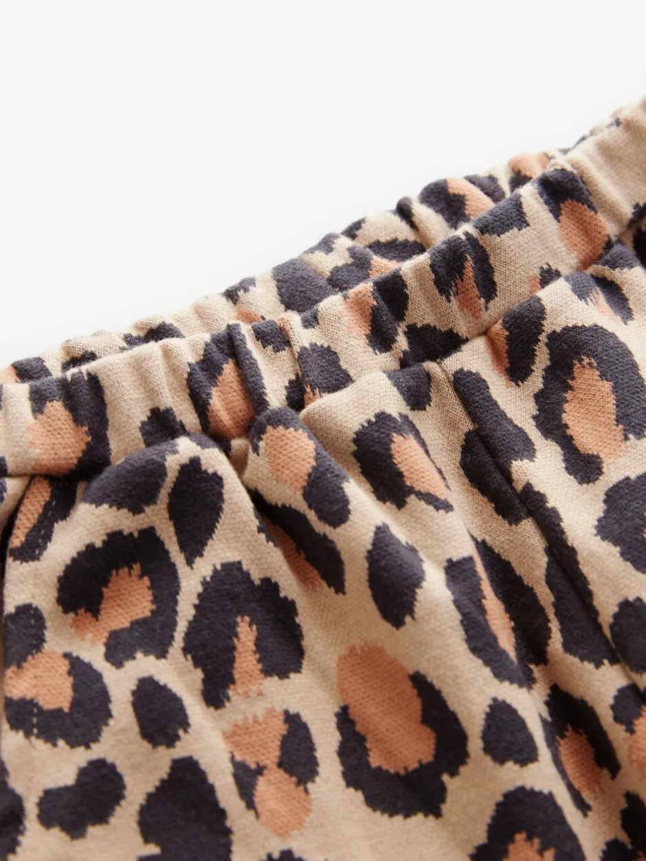Broeken En Leggings*Next Animal luipaardprint - Broek met structuur en wijde kortere pijpen (3mnd -7jr)