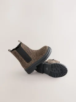 Boots*Next - Leren Chunky Chelsea Boots Animal luipaardprint