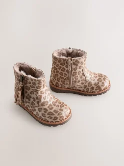 Boots|Next Animal Shimmer - Chelsea enkellaarsjes met rits en kwastjes