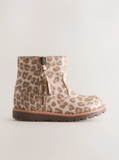 Boots|Next Animal Shimmer - Chelsea enkellaarsjes met rits en kwastjes