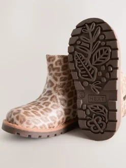 Boots|Next Animal Shimmer - Chelsea enkellaarsjes met rits en kwastjes