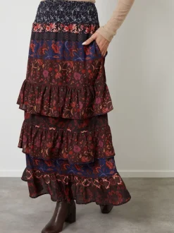 Rokken*Another Sunday Floral Tiered Maxi Skirt