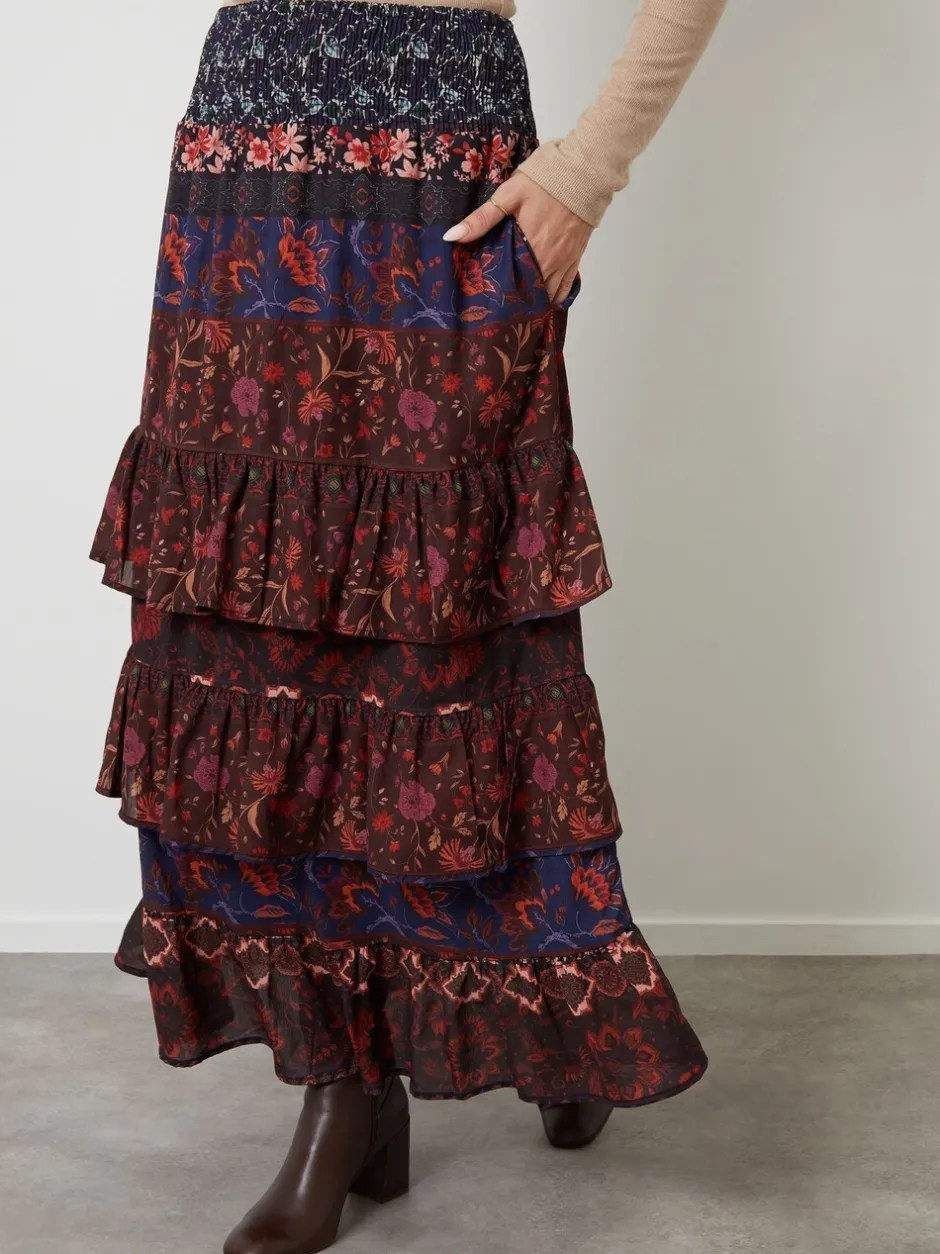 Rokken*Another Sunday Floral Tiered Maxi Skirt