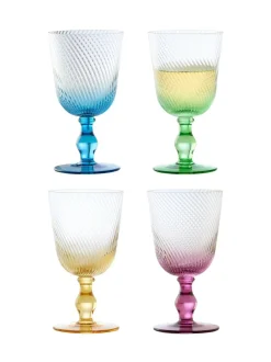 Glas|Anton Studio Designs - Set van 4 Swirl wijnglazen
