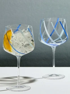 Glas|Anton Studio Designs - Set van 2 Rio Gin-glazen Azuur
