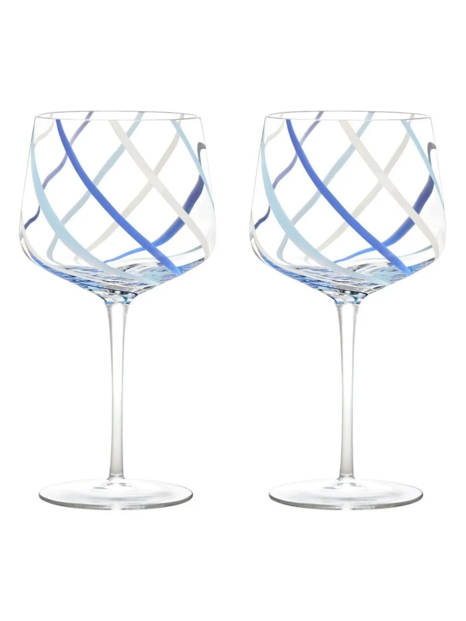 Glas|Anton Studio Designs - Set van 2 Rio Gin-glazen Azuur