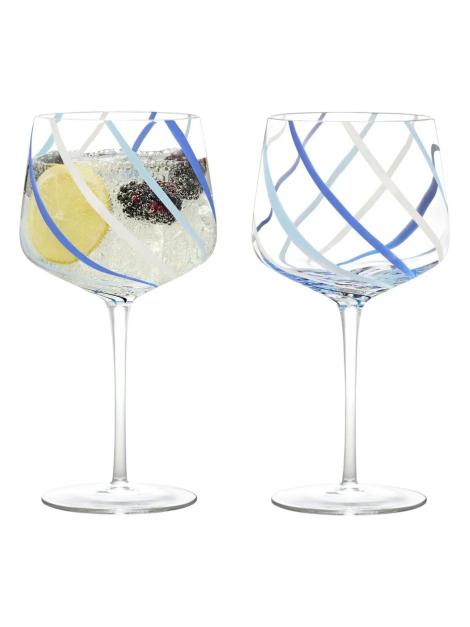 Glas|Anton Studio Designs - Set van 2 Rio Gin-glazen Azuur