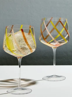Glas*Anton Studio Designs - Set van 2 Rio Gin-glazen Citroengeel