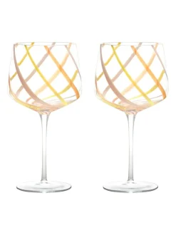 Glas*Anton Studio Designs - Set van 2 Rio Gin-glazen Citroengeel