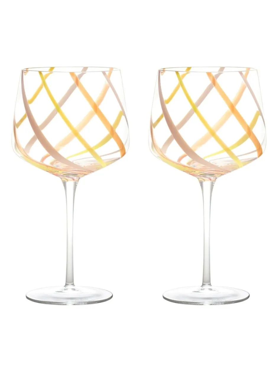 Glas*Anton Studio Designs - Set van 2 Rio Gin-glazen Citroengeel